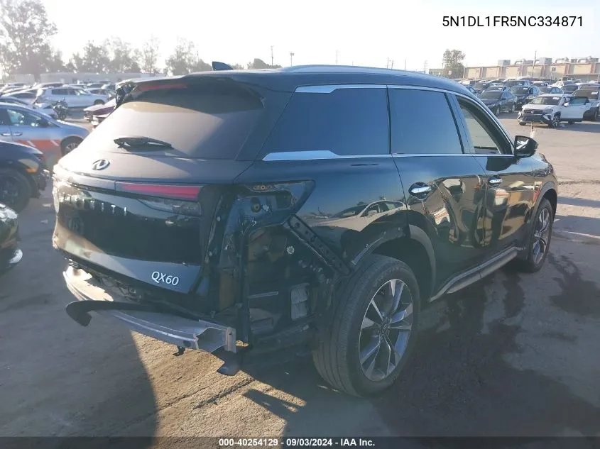 5N1DL1FR5NC334871 2022 Infiniti Qx60 Luxe