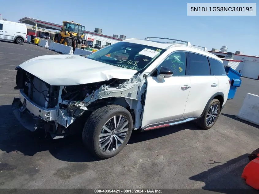 2022 Infiniti Qx60 Sensory Awd VIN: 5N1DL1GS8NC340195 Lot: 40354421