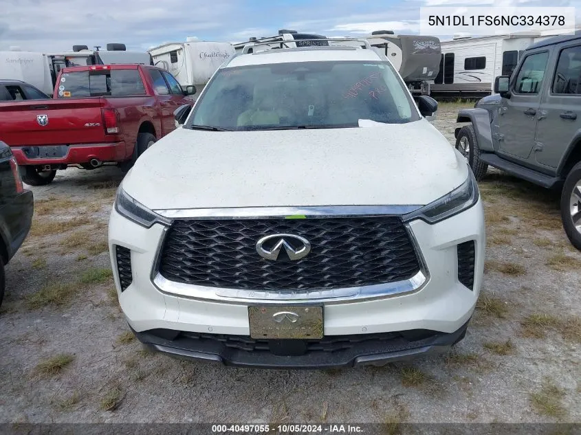 5N1DL1FS6NC334378 2022 Infiniti Qx60 Luxe