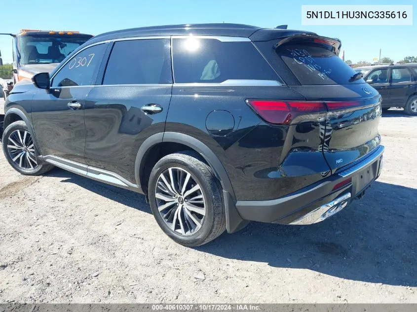 2022 Infiniti Qx60 Autograph Awd VIN: 5N1DL1HU3NC335616 Lot: 40610307