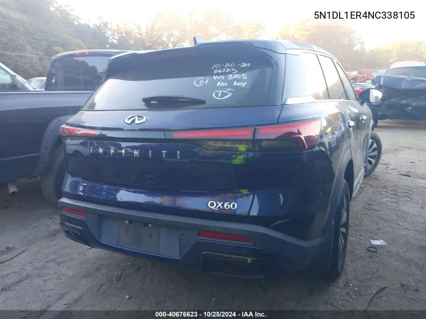 2022 Infiniti Qx60 Pure VIN: 5N1DL1ER4NC338105 Lot: 40676623