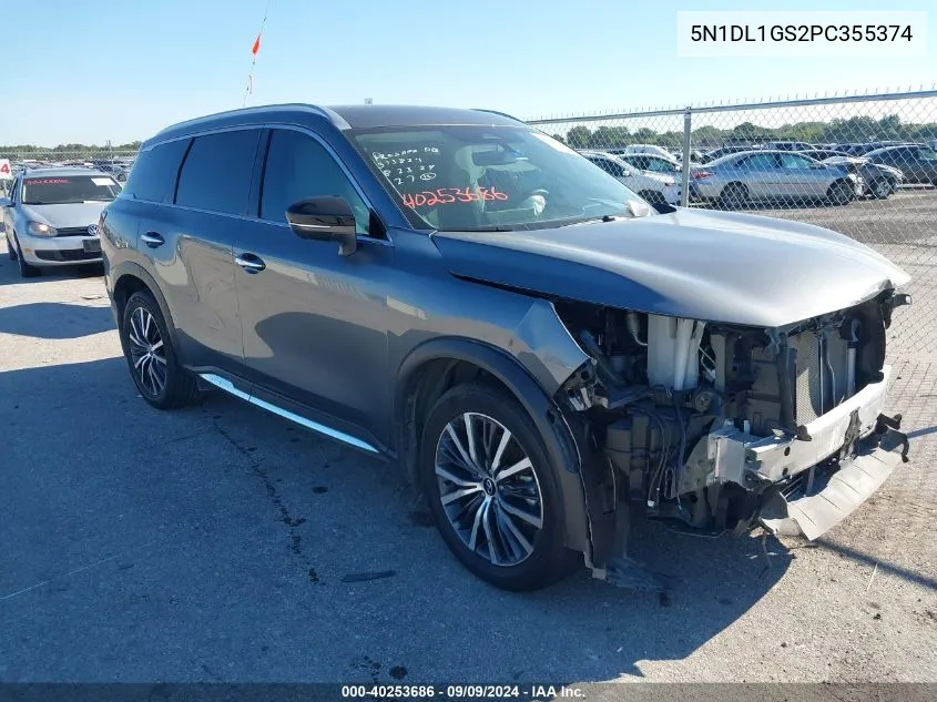 2023 Infiniti Qx60 Sensory Awd VIN: 5N1DL1GS2PC355374 Lot: 40253686