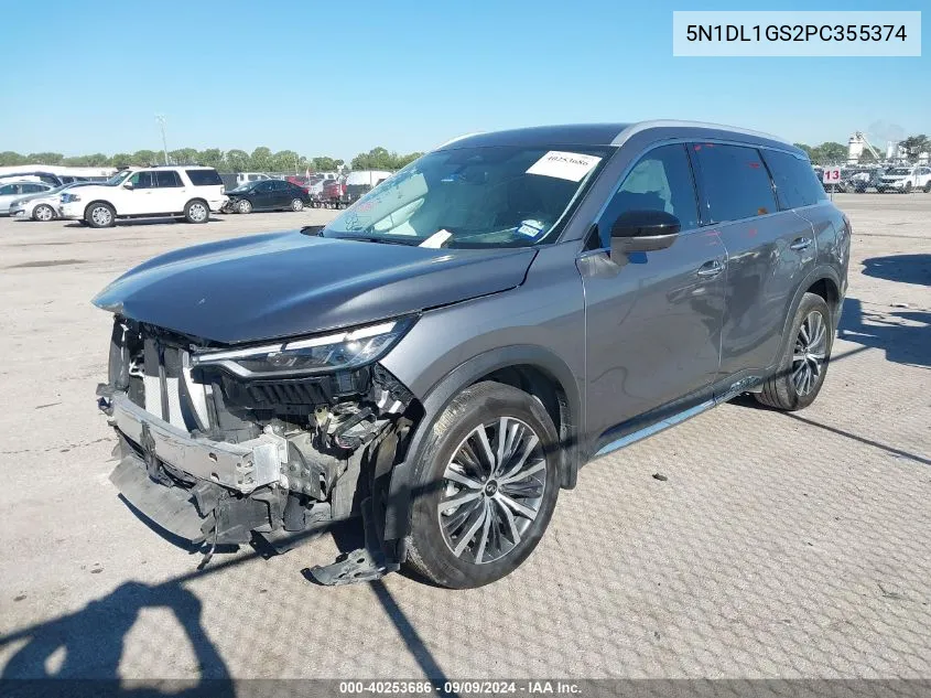 2023 Infiniti Qx60 Sensory Awd VIN: 5N1DL1GS2PC355374 Lot: 40253686