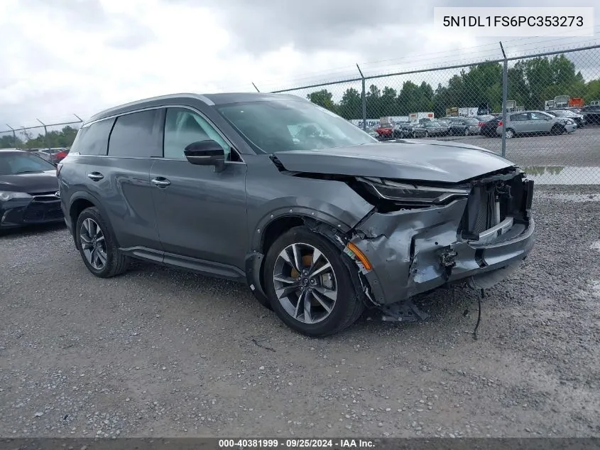 2023 Infiniti Qx60 Luxe Awd VIN: 5N1DL1FS6PC353273 Lot: 40381999