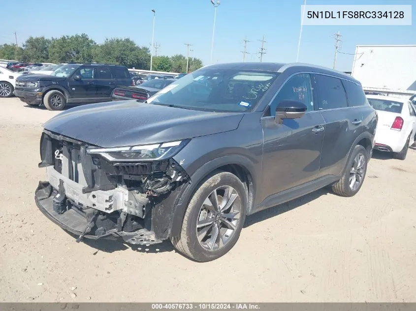 2024 Infiniti Qx60 Luxe Awd VIN: 5N1DL1FS8RC334128 Lot: 40576733