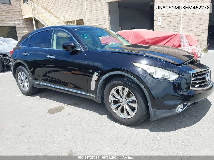 2014 Infiniti Qx70 VIN: JN8CS1MU3EM452278 Lot: 39725014