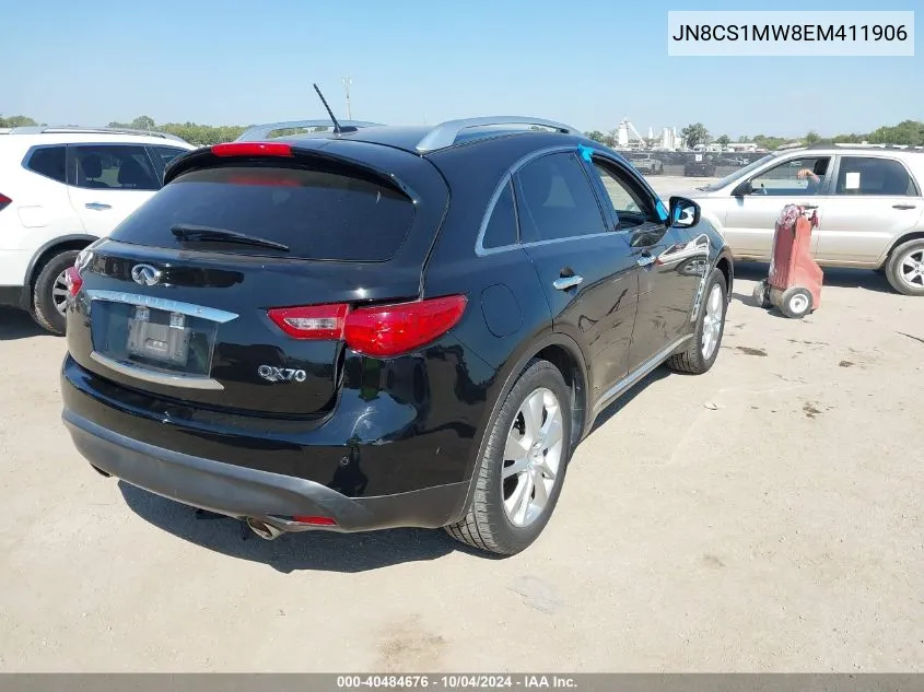 2014 Infiniti Qx70 VIN: JN8CS1MW8EM411906 Lot: 40484676