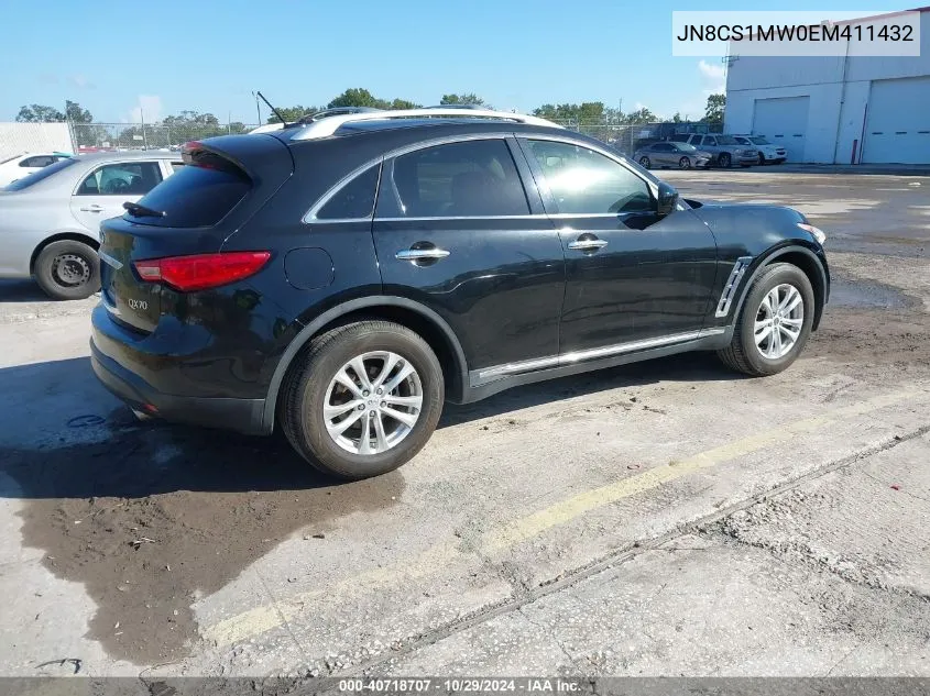 2014 Infiniti Qx70 VIN: JN8CS1MW0EM411432 Lot: 40718707