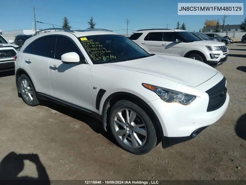 2015 Infiniti Qx70 VIN: JN8CS1MW1FM480129 Lot: 12115848