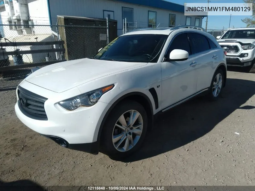 2015 Infiniti Qx70 VIN: JN8CS1MW1FM480129 Lot: 12115848