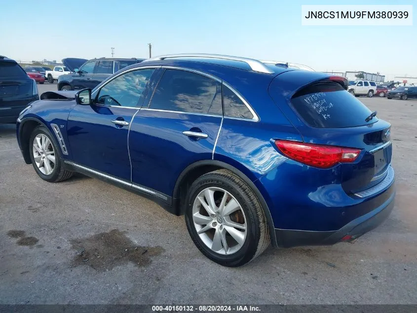 2015 Infiniti Qx70 VIN: JN8CS1MU9FM380939 Lot: 40150132