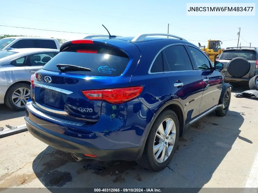 2015 Infiniti Qx70 VIN: JN8CS1MW6FM483477 Lot: 40312065