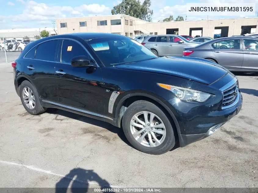 2015 Infiniti Qx70 VIN: JN8CS1MU8FM381595 Lot: 40755282