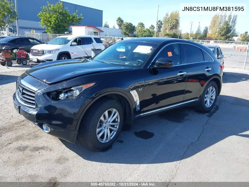 2015 Infiniti Qx70 VIN: JN8CS1MU8FM381595 Lot: 40755282