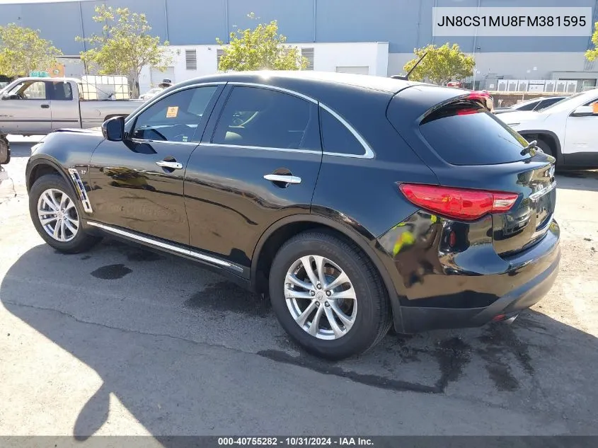 2015 Infiniti Qx70 VIN: JN8CS1MU8FM381595 Lot: 40755282