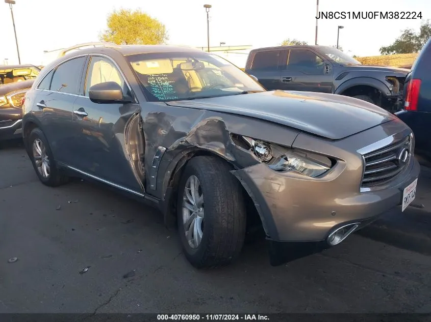 2015 Infiniti Qx70 VIN: JN8CS1MU0FM382224 Lot: 40760950