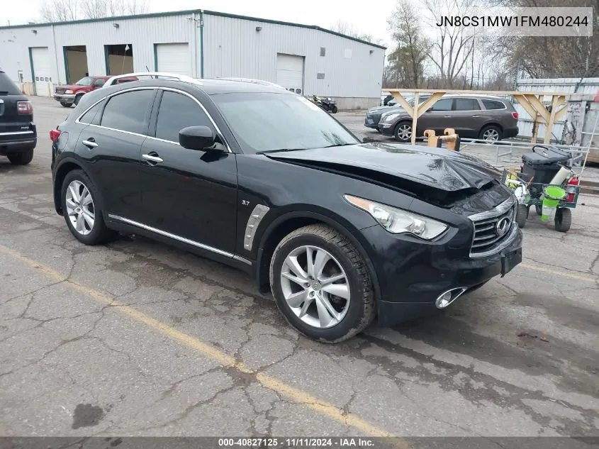 2015 Infiniti Qx70 VIN: JN8CS1MW1FM480244 Lot: 40827125