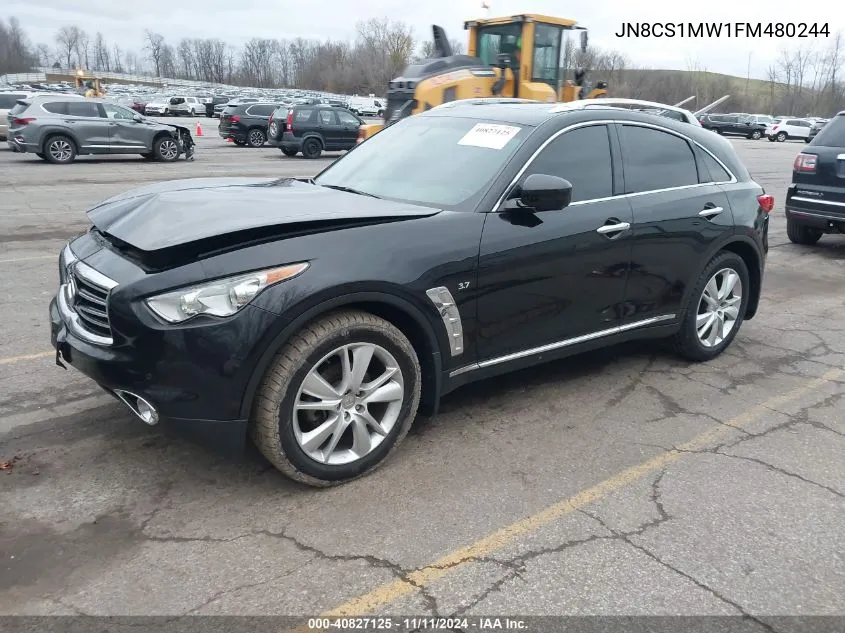 2015 Infiniti Qx70 VIN: JN8CS1MW1FM480244 Lot: 40827125