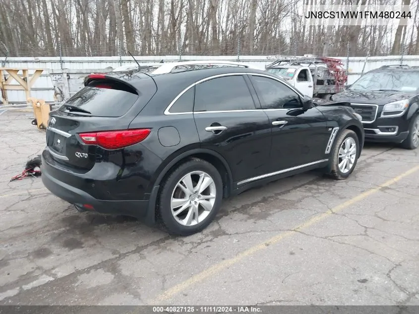 2015 Infiniti Qx70 VIN: JN8CS1MW1FM480244 Lot: 40827125