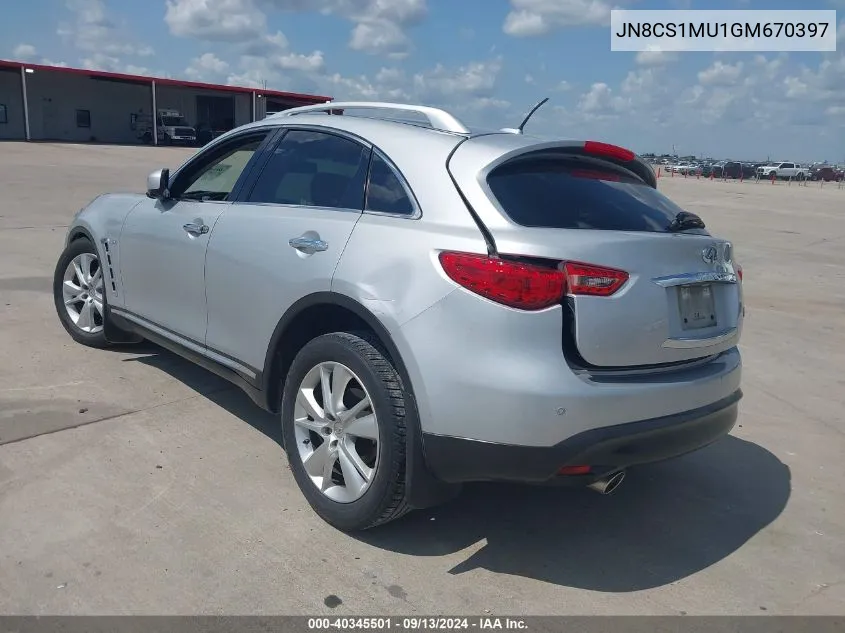 JN8CS1MU1GM670397 2016 Infiniti Qx70