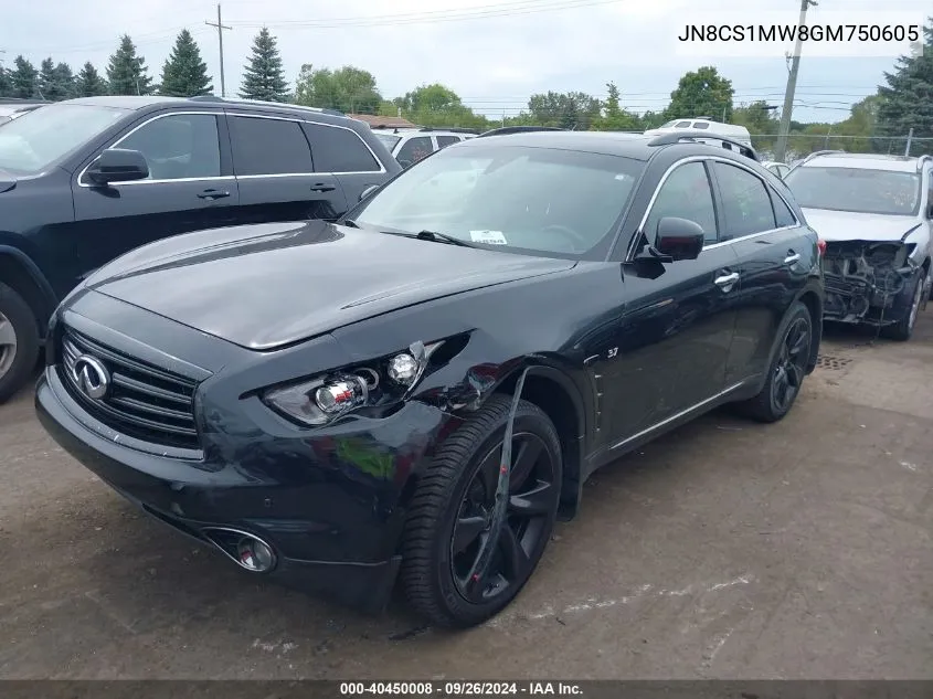 JN8CS1MW8GM750605 2016 Infiniti Qx70