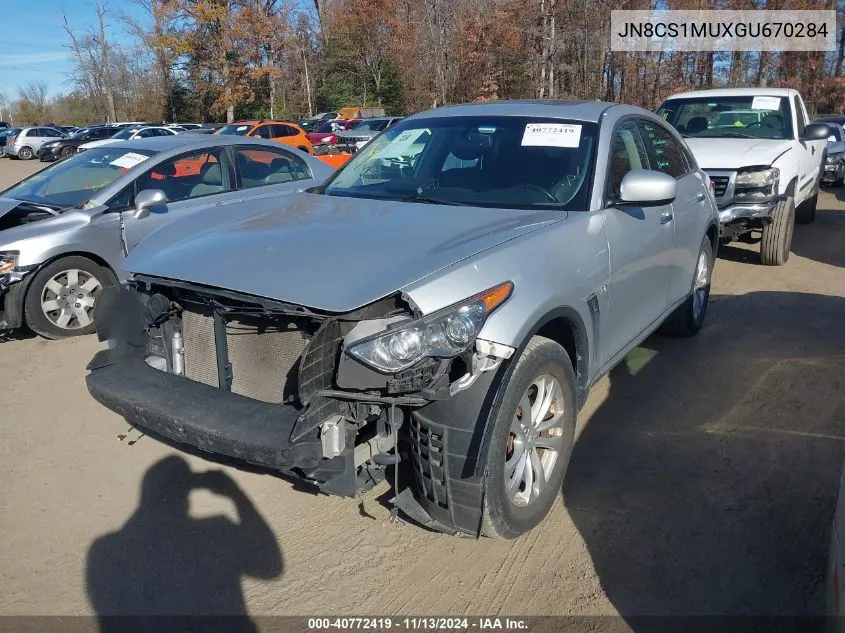 2016 Infiniti Qx70 VIN: JN8CS1MUXGU670284 Lot: 40772419