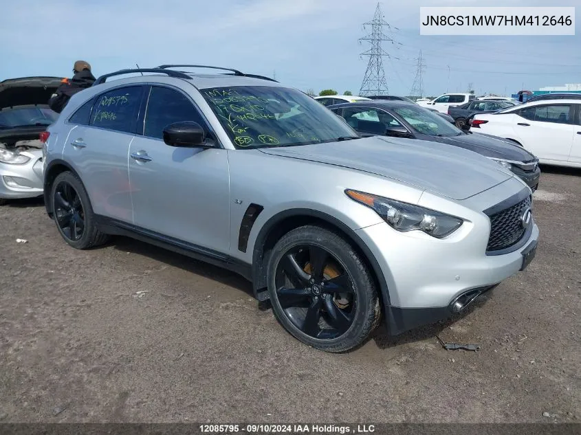 JN8CS1MW7HM412646 2017 Infiniti Qx70