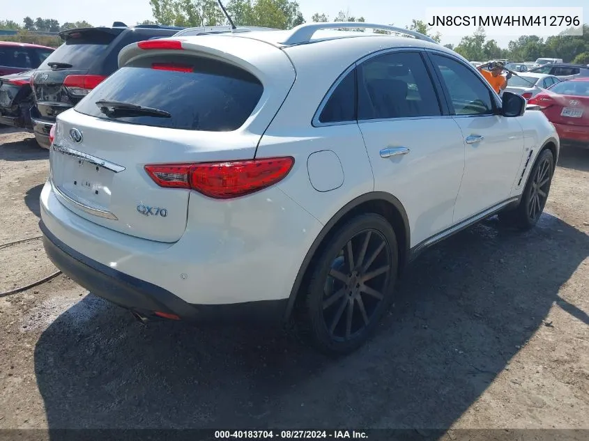 2017 Infiniti Qx70 VIN: JN8CS1MW4HM412796 Lot: 40183704