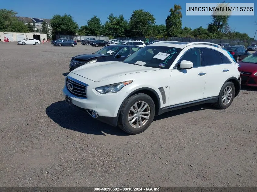 2017 Infiniti Qx70 VIN: JN8CS1MW8HM415765 Lot: 40296592