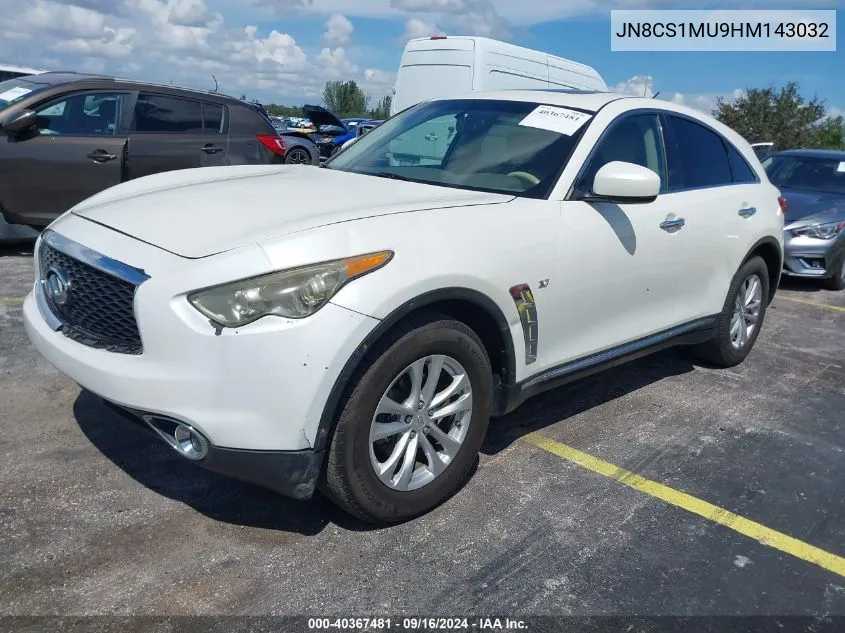 2017 Infiniti Qx70 VIN: JN8CS1MU9HM143032 Lot: 40367481