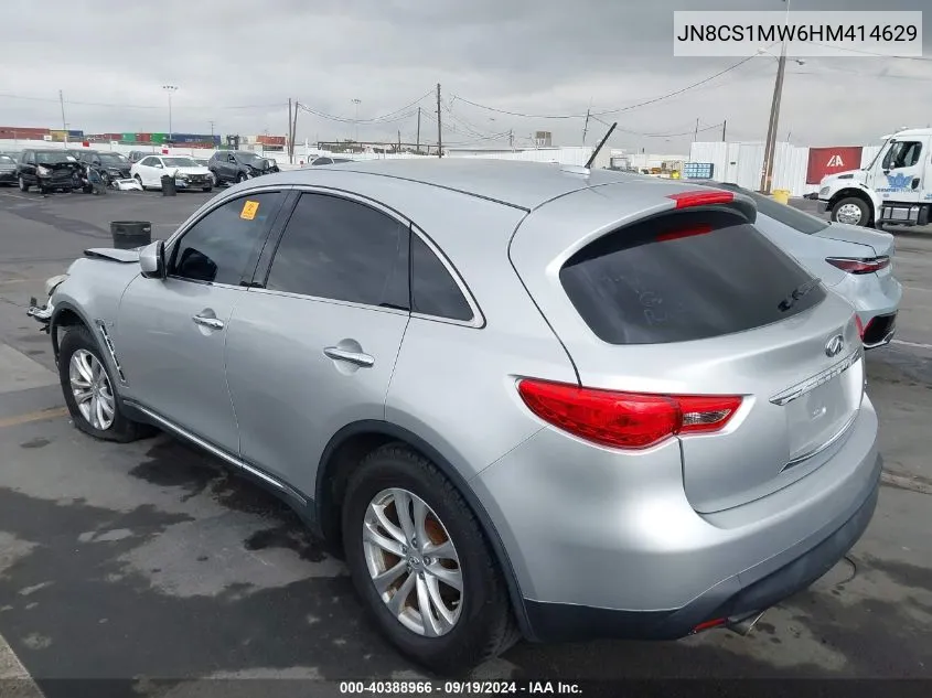 2017 Infiniti Qx70 VIN: JN8CS1MW6HM414629 Lot: 40388966