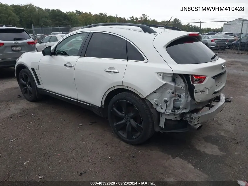 2017 Infiniti Qx70 VIN: JN8CS1MW9HM410428 Lot: 40392620