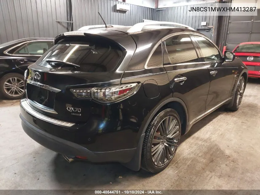 2017 Infiniti Qx70 VIN: JN8CS1MWXHM413287 Lot: 40544751