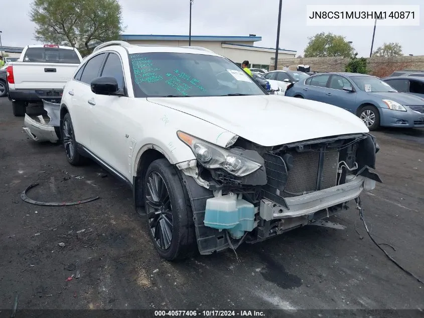 2017 Infiniti Qx70 VIN: JN8CS1MU3HM140871 Lot: 40577406