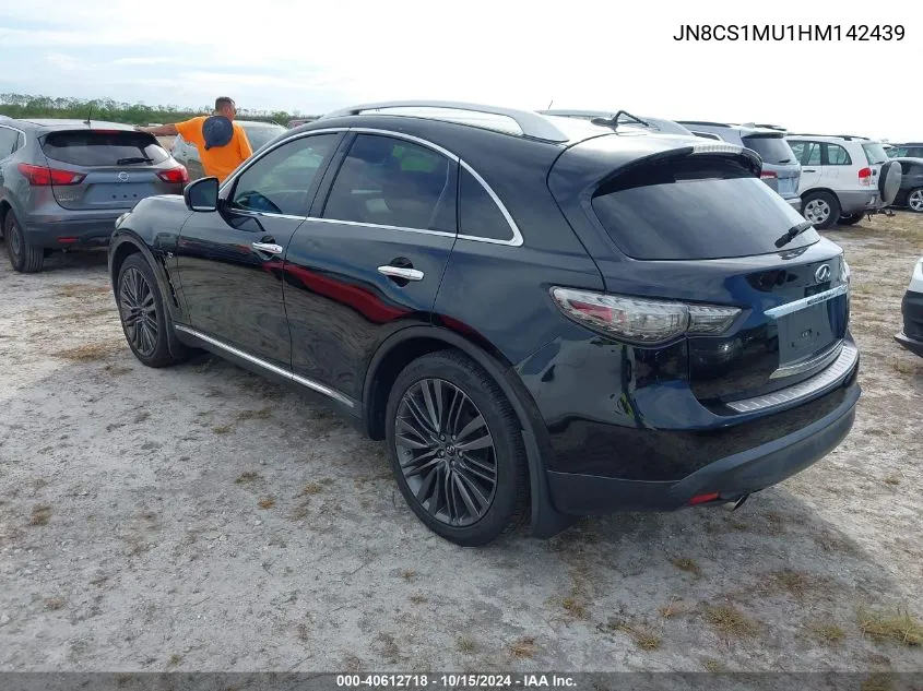 2017 Infiniti Qx70 VIN: JN8CS1MU1HM142439 Lot: 40612718