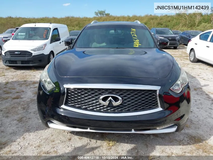 2017 Infiniti Qx70 VIN: JN8CS1MU1HM142439 Lot: 40612718