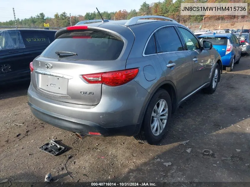 2017 Infiniti Qx70 VIN: JN8CS1MW1HM415736 Lot: 40716014