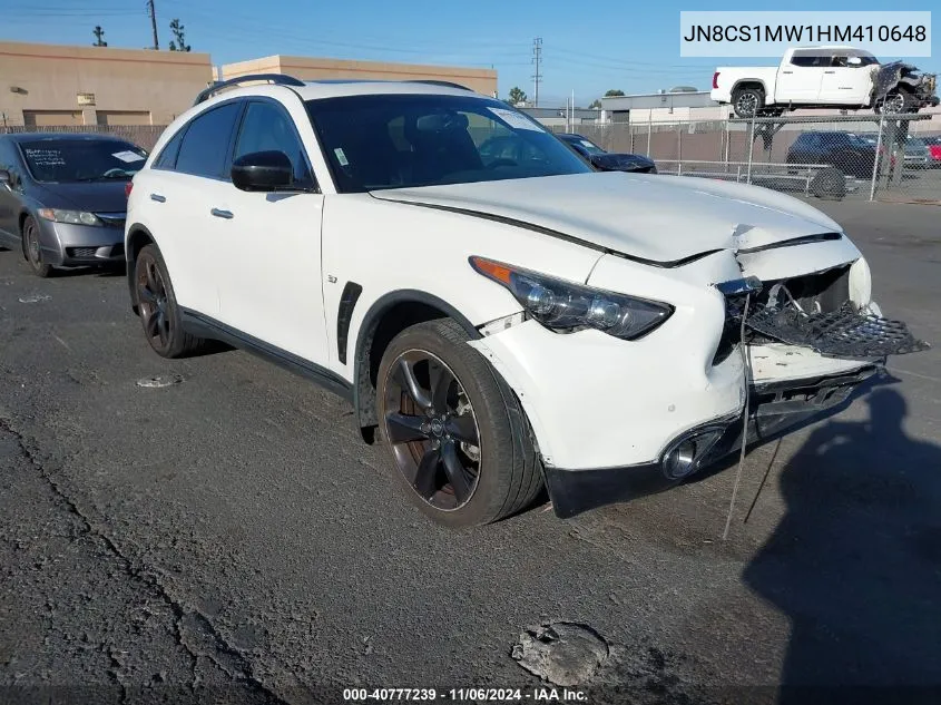 2017 Infiniti Qx70 VIN: JN8CS1MW1HM410648 Lot: 40777239