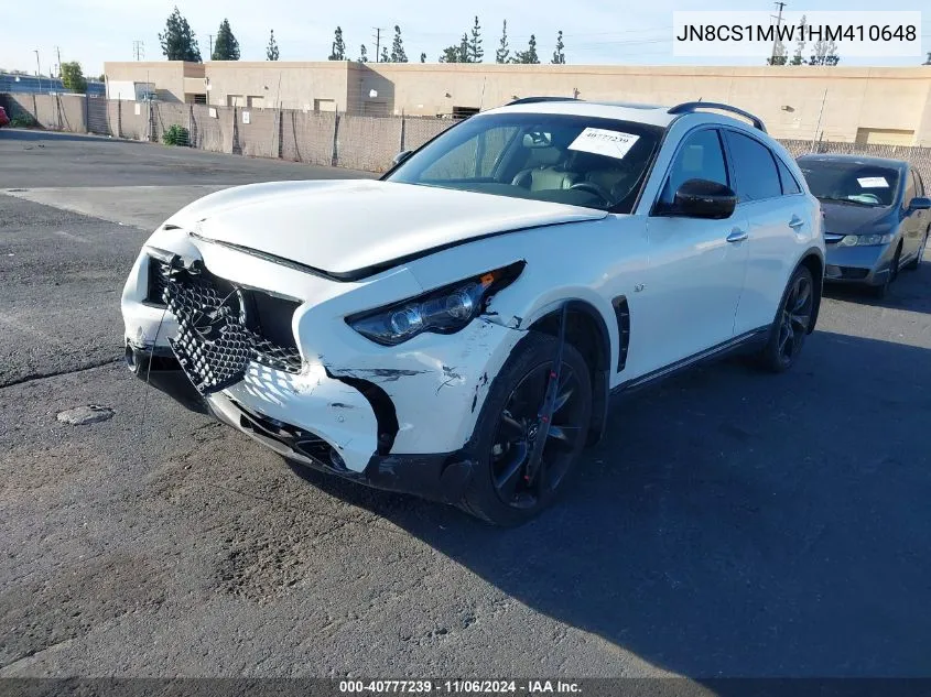 2017 Infiniti Qx70 VIN: JN8CS1MW1HM410648 Lot: 40777239