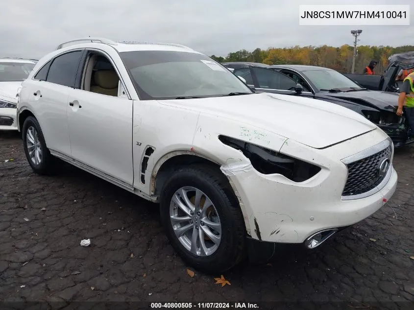 2017 Infiniti Qx70 VIN: JN8CS1MW7HM410041 Lot: 40800505