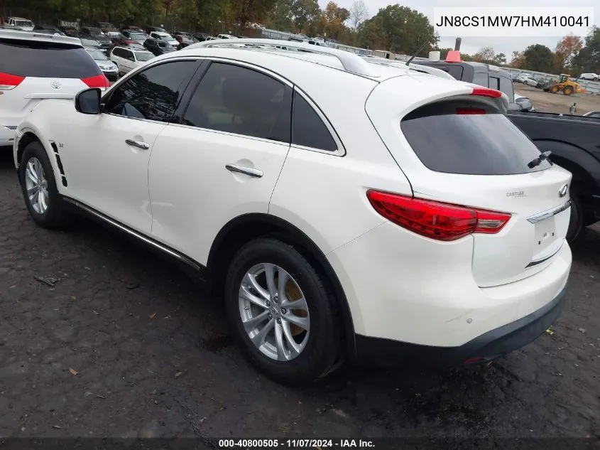 2017 Infiniti Qx70 VIN: JN8CS1MW7HM410041 Lot: 40800505