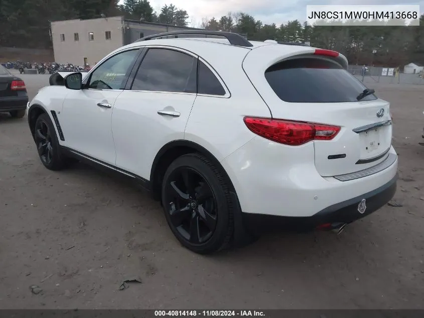 2017 Infiniti Qx70 VIN: JN8CS1MW0HM413668 Lot: 40814148