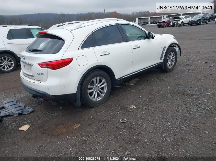 2017 Infiniti Qx70 VIN: JN8CS1MW9HM410641 Lot: 40828078