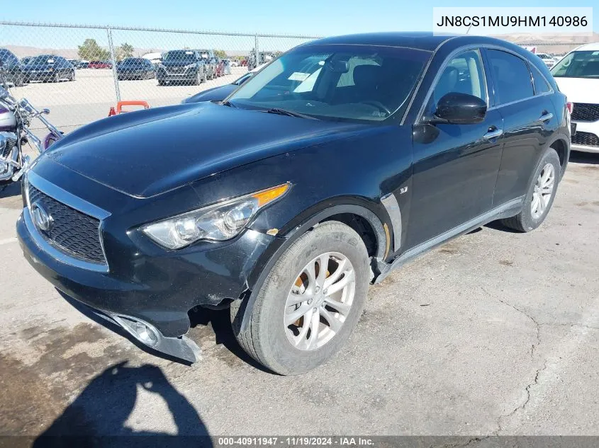 2017 Infiniti Qx70 VIN: JN8CS1MU9HM140986 Lot: 40911947