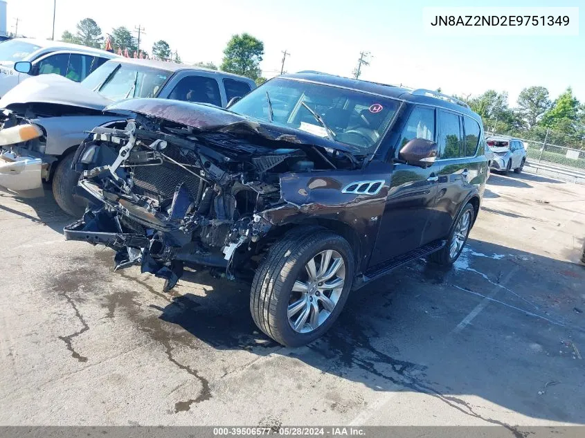 2014 Infiniti Qx80 VIN: JN8AZ2ND2E9751349 Lot: 39506577