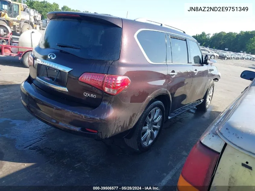 2014 Infiniti Qx80 VIN: JN8AZ2ND2E9751349 Lot: 39506577