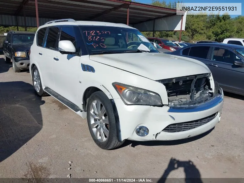 2014 Infiniti Qx80 VIN: JN8AZ2NF2E9551931 Lot: 40868651