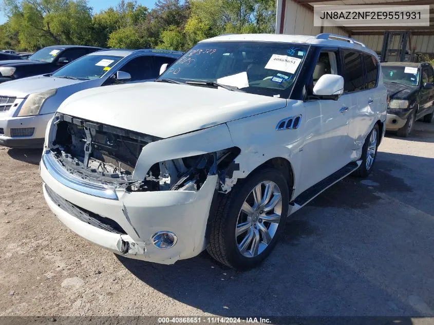 2014 Infiniti Qx80 VIN: JN8AZ2NF2E9551931 Lot: 40868651