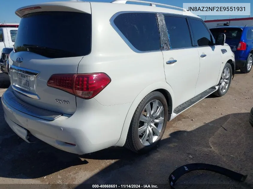 2014 Infiniti Qx80 VIN: JN8AZ2NF2E9551931 Lot: 40868651