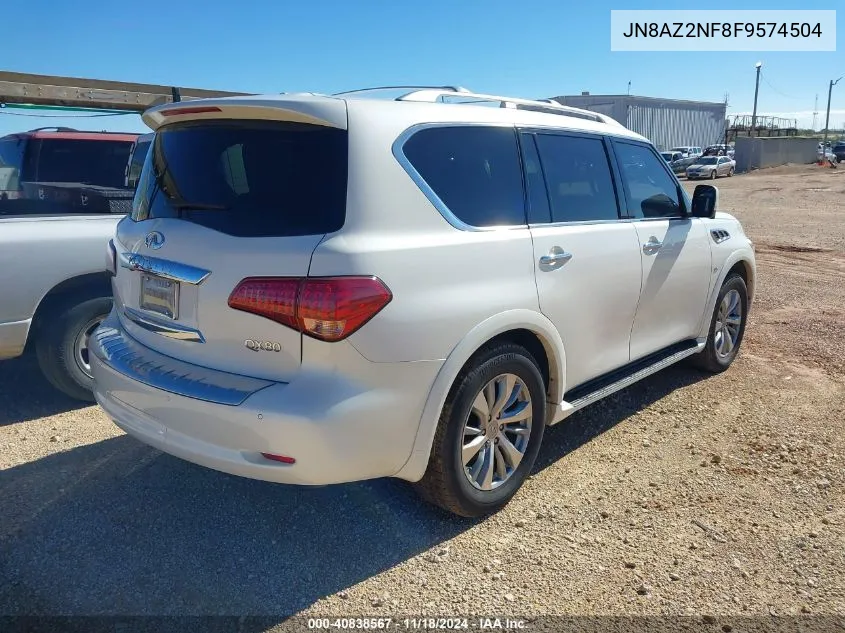 2015 Infiniti Qx80 VIN: JN8AZ2NF8F9574504 Lot: 40838567